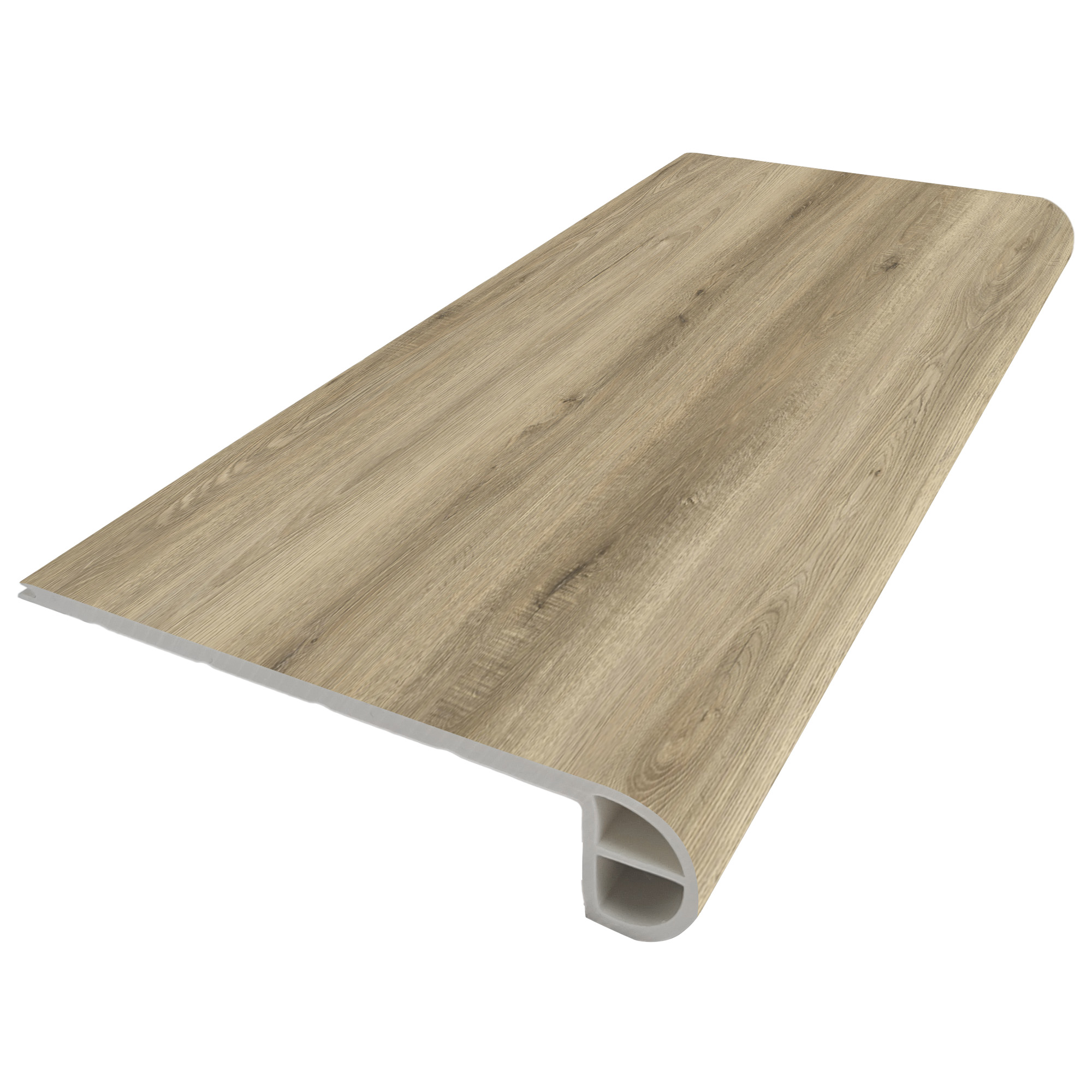Bambino Series BB-I-S Flush Stair Nose, 94-1/2 in L, 4.34 in W, 0.2 in Thick, SPC, Dolce